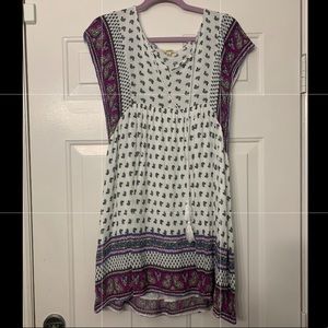Kori Purple Paisley Dress